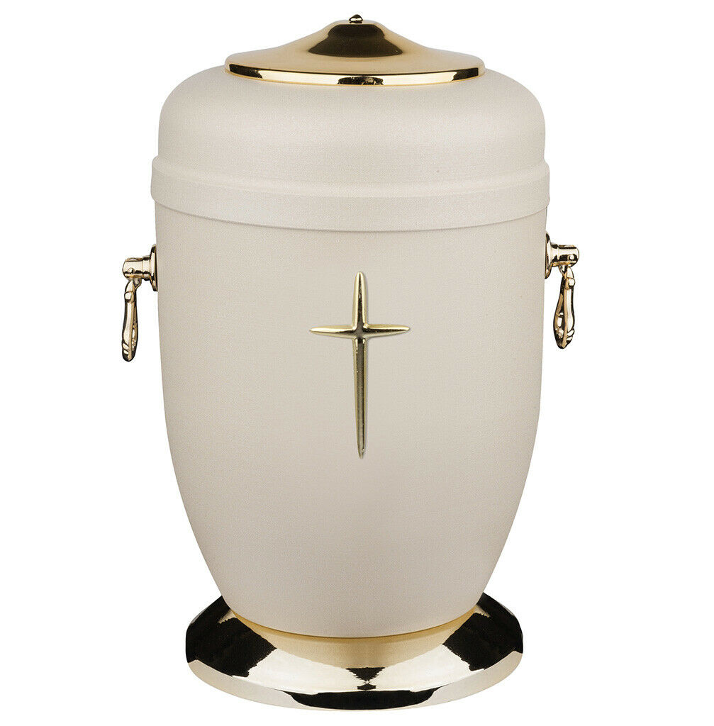 Metal cremation urn