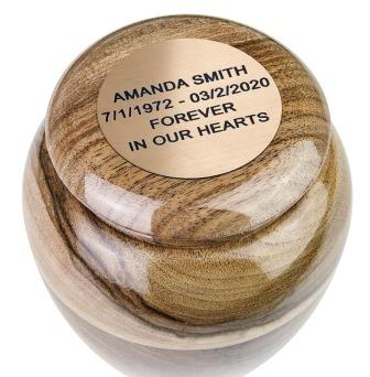Small box for ashes personalized keepsake urn