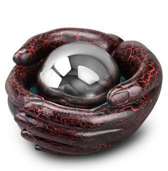 Artistic child cremation urn, crackle hands