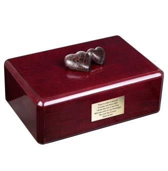 Crackle hearts cremation urn