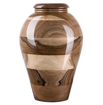 Walnut cremation urn medium size