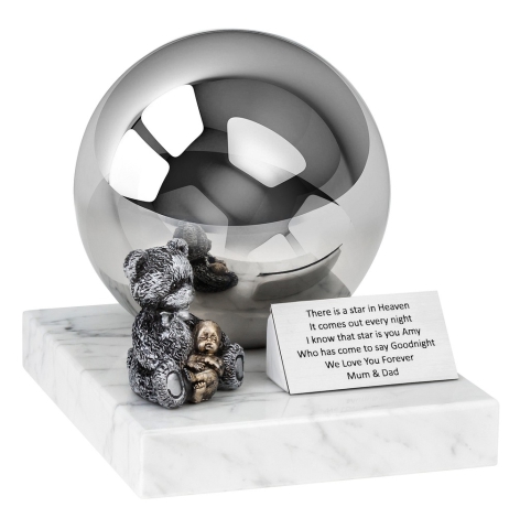 urn for a baby, urn for babies ashes, teddy bear urn