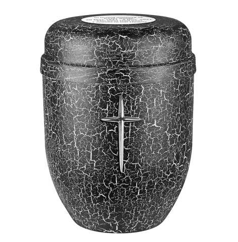 Decoupage-urn-black Metal cremation urns, urn for adult, beautiful urn
