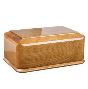 simple wooden urn