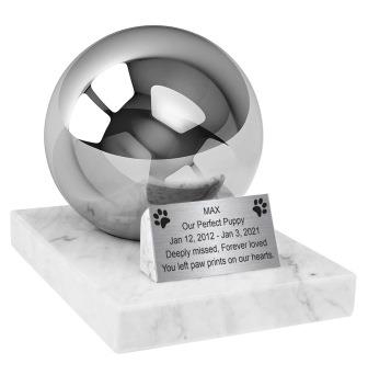 Personalized cremation urn for dog cat pet, stainless steel urn for pet