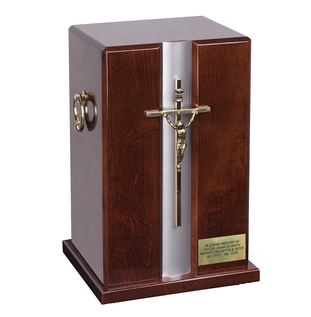 mahogany cremation urn