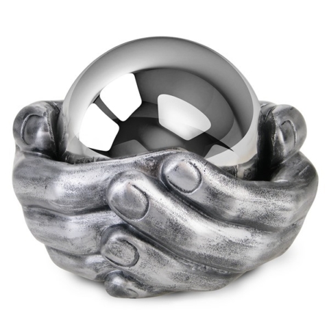 Child cremation urn in the hands of angel, lost child urn, urn for fetus,